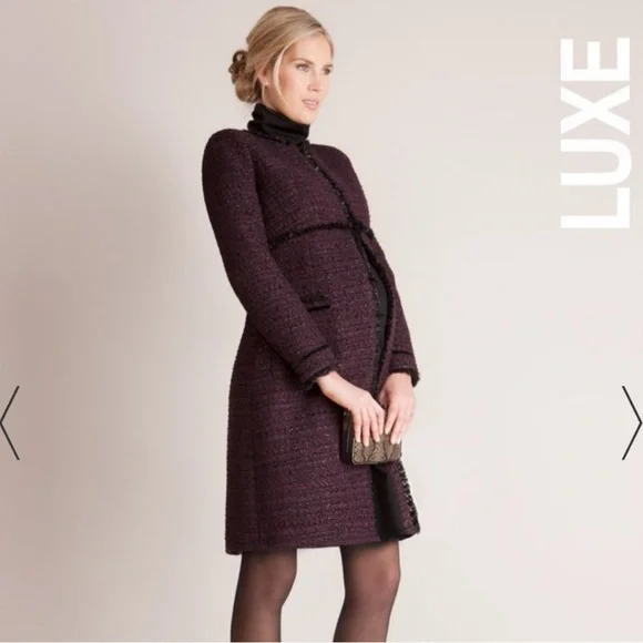 Seraphine Marina Sparkle Tweed Coat - ASO Kate Middleton Size 6 - Picture 3 of 8